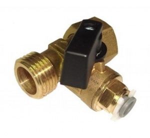 Аквафор Запчасти Тройник с шаровидным краном 1/2"х1/2"х1/4"