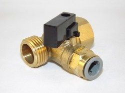 Аквафор Запчасти Тройник с шаровидным краном 1/2"х1/2"х3/8"