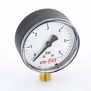 Манометр радиальный 80мм, 10 бар UNI-FITT 1/2"H